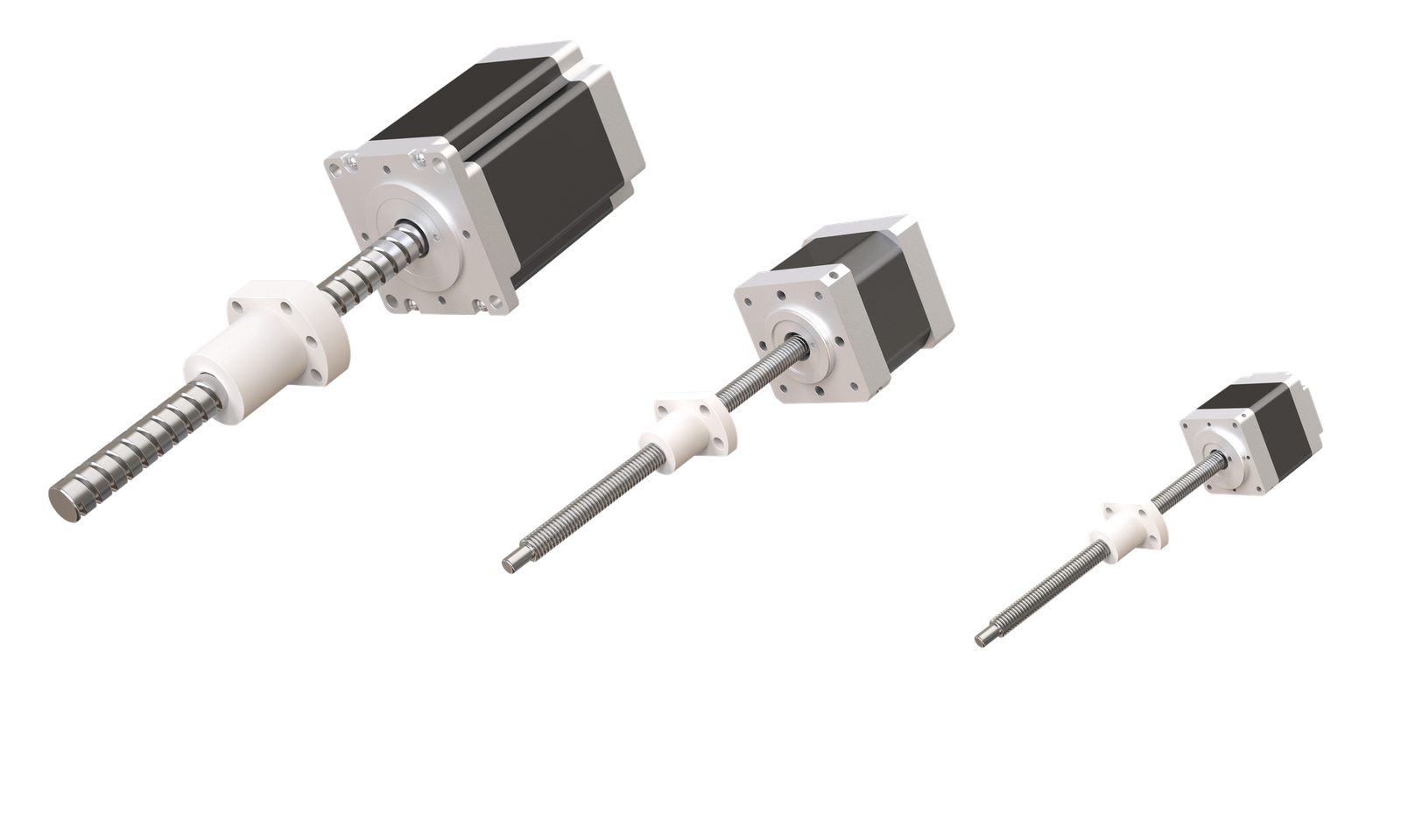Representative vacuum lead screw linear actuator configurations