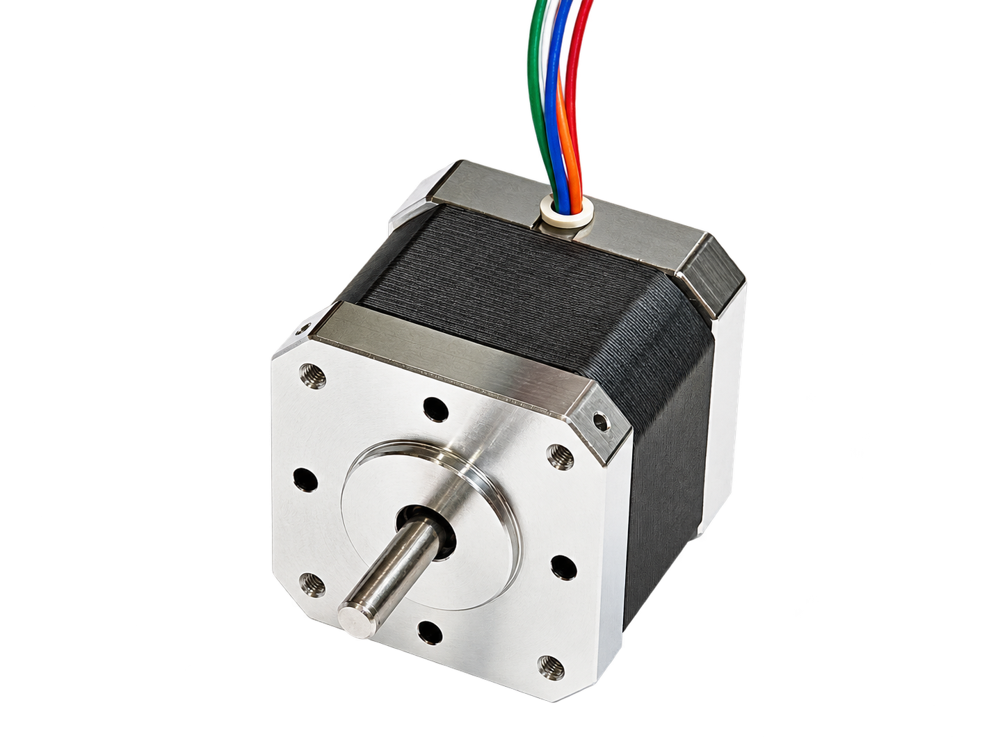 SP vacuum five-phase stepper motor three-quarter integration view