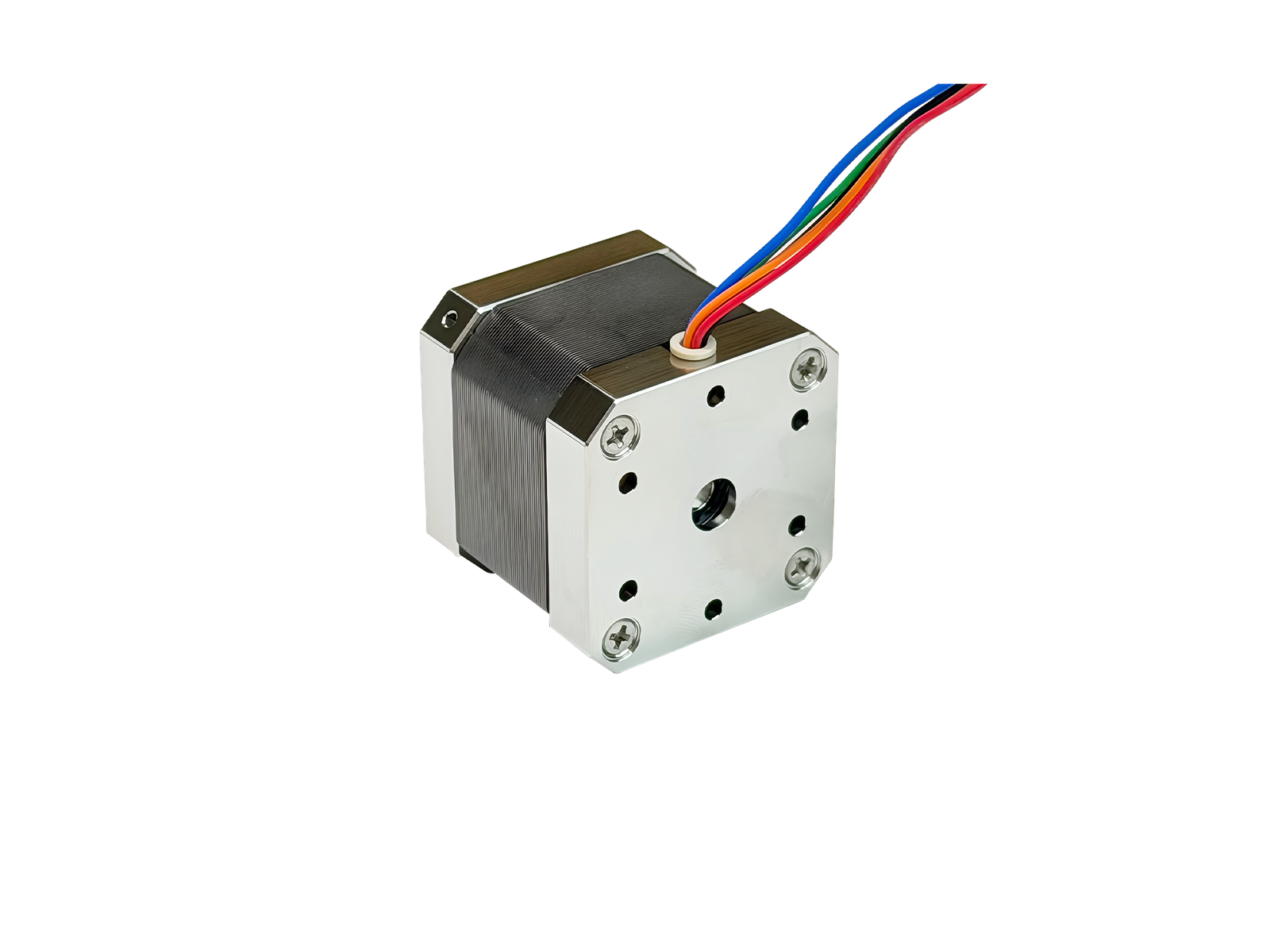 SP vacuum five-phase stepper motor rear three-quarter view
